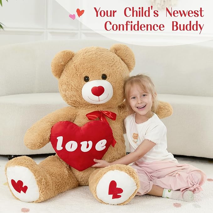 Soft Red Heart Stuffed Animals Plush