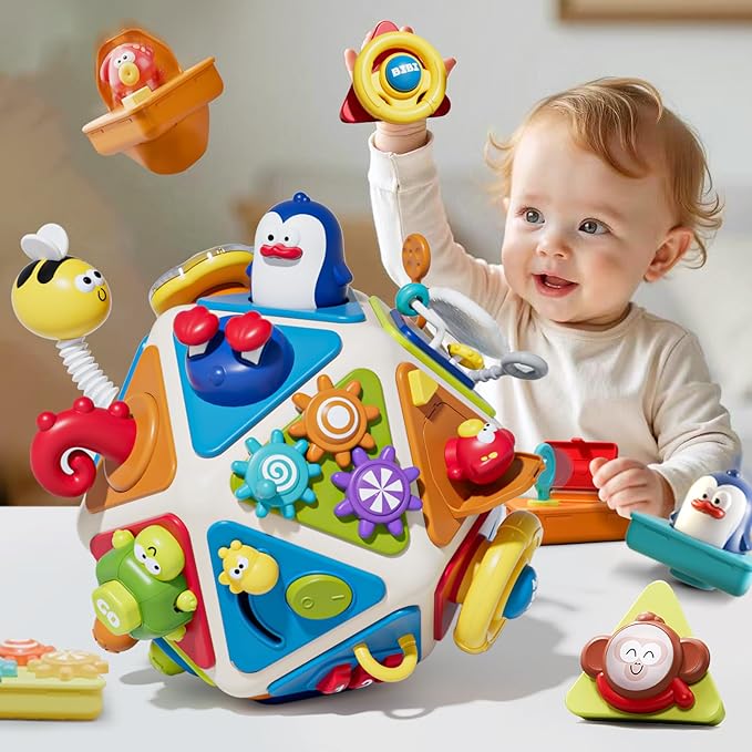 Toddler Busy Board Activity Cube Toys