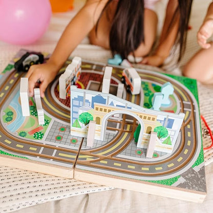 Wooden Take-Along Tabletop Town,
