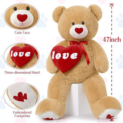 Soft Red Heart Stuffed Animals Plush